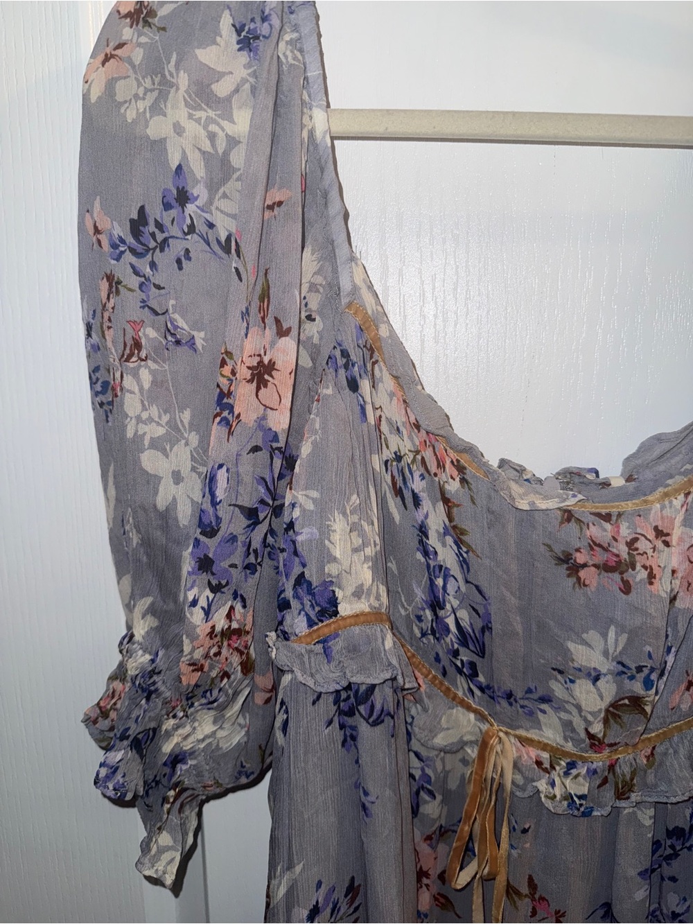 Free People Marney Floral Puff Sleeve Mini Dress - Picture 5 of 6